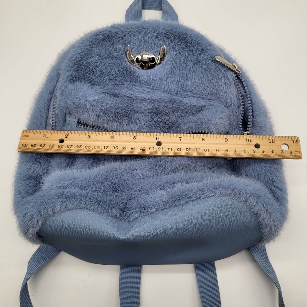 BIOWORLD X STITCH Disney Fuzzy Blue Mini Backpack - Picture 8 of 9